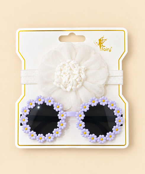 2-Pcs Baby Headband & Glasses Gift Set