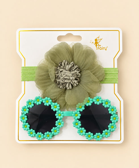 2-Pcs Baby Headband & Glasses Gift Set