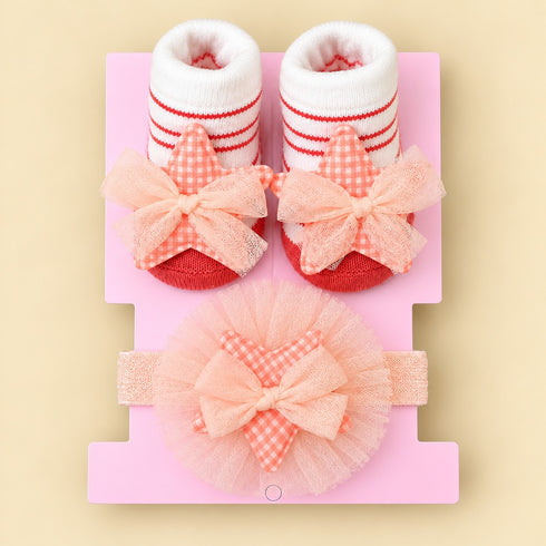 2-Pcs Baby Headband & Sock Gift Set