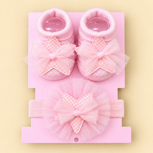 2-Pcs Baby Headband & Sock Gift Set