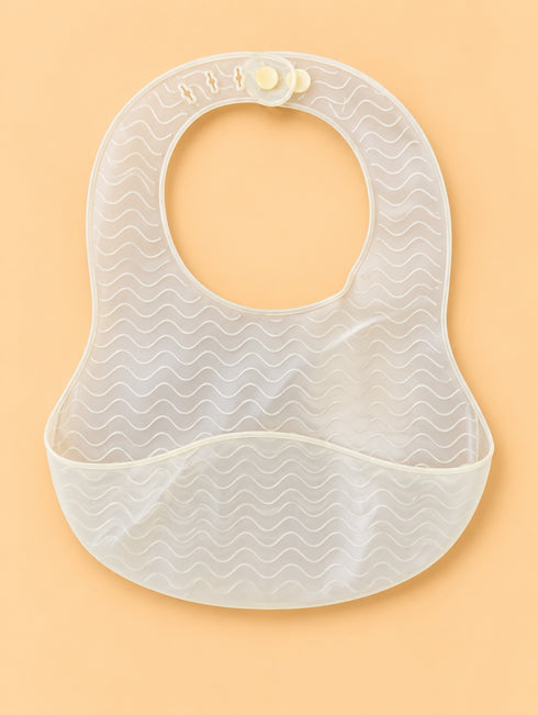 Peach Waterproof Baby Adjustable Silicone Bib
