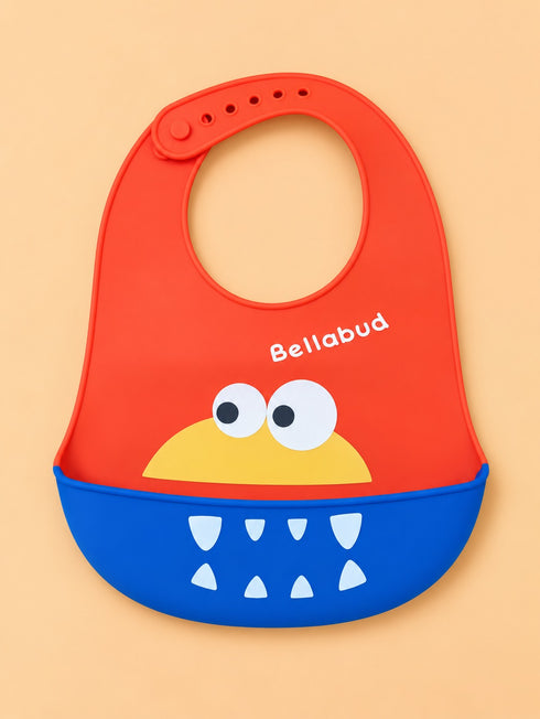 Monster Waterproof Baby Adjustable Silicone Bib