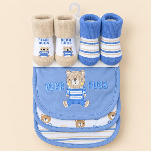 5-Pcs Baby Bibs & Booties Gift Set