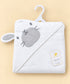 Cute Bunny Embroidered Baby Hooded Bath Towel (76x76)