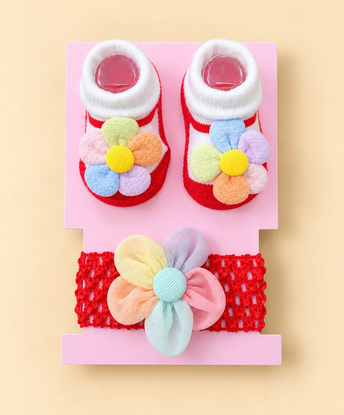 2-Pcs Baby Headband & Sock Gift Set