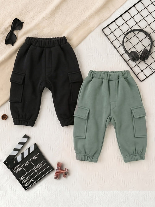 2-Pack Cargo Fleece Pajama (Green & Black)