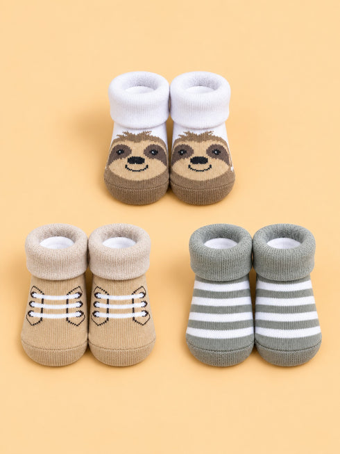 Baby 3-Pcs Sock Gift Set