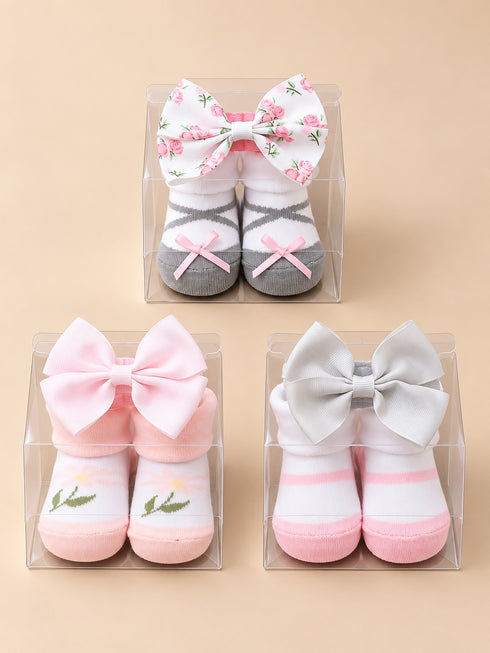 Baby 6-Pcs Headband & Sock Gift Set