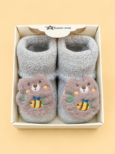 Cuddle Bear Baby Booties Set
