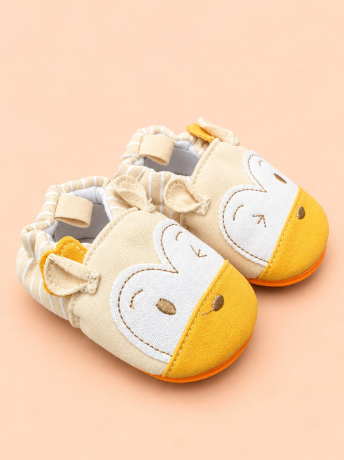 Playful Animal Baby Sneakers (Beige)