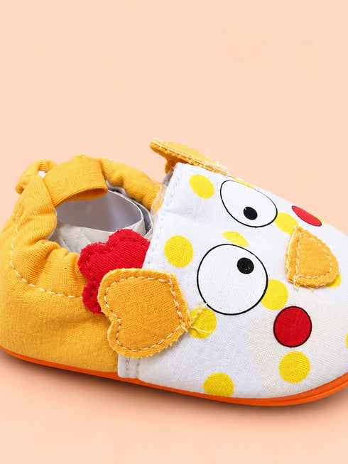 Polka Dot Cartoon Baby Shoes (Yellow)
