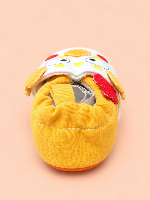 Polka Dot Cartoon Baby Shoes (Yellow)