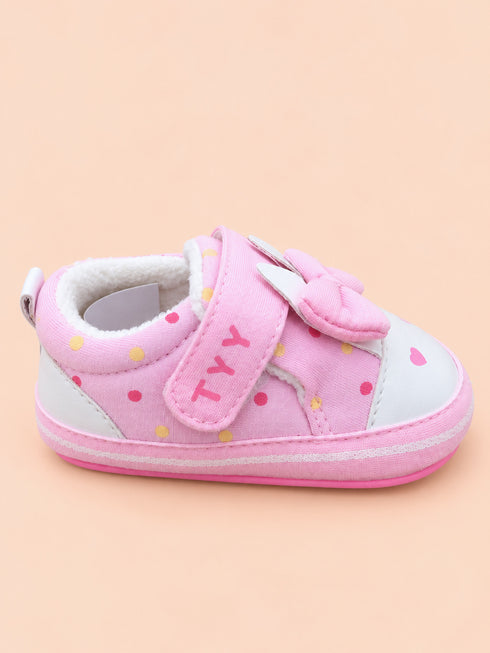 Pink Bow Baby Pre-Walker Shoes