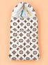Elegant Monogram Pattern Sleeping Carry Nest (White)