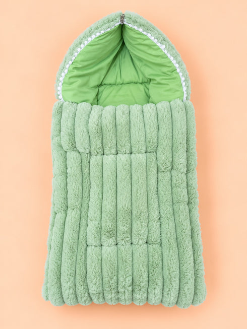 Cozy Fur Baby Sleeping Carry Nest (Green)