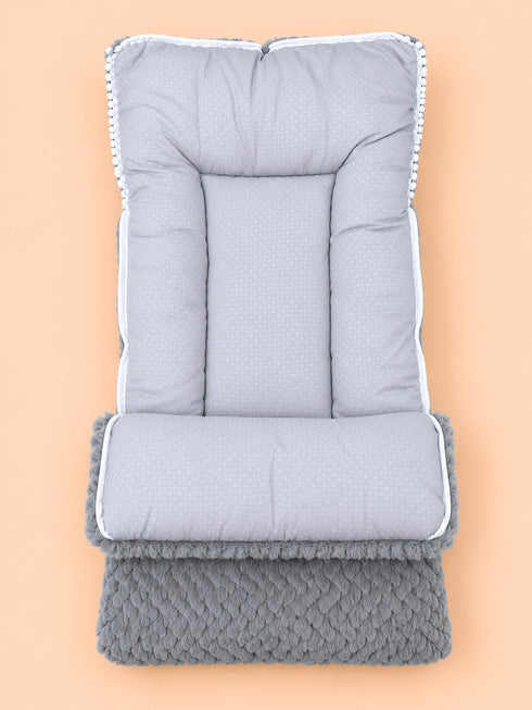 Cozy Baby Plush Textured Sleeping Carry Nest (Grey)