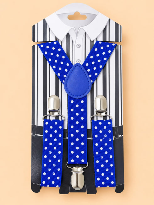 Blue Polka Dot Boys Adjustable Gallace