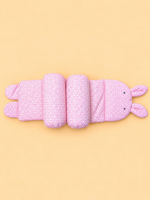 Blush Geometric Bunny Baby Adjustable Pillow