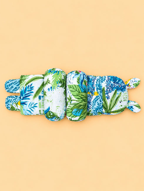 Tropical Leaf Bunny Baby Adjustable Pillow