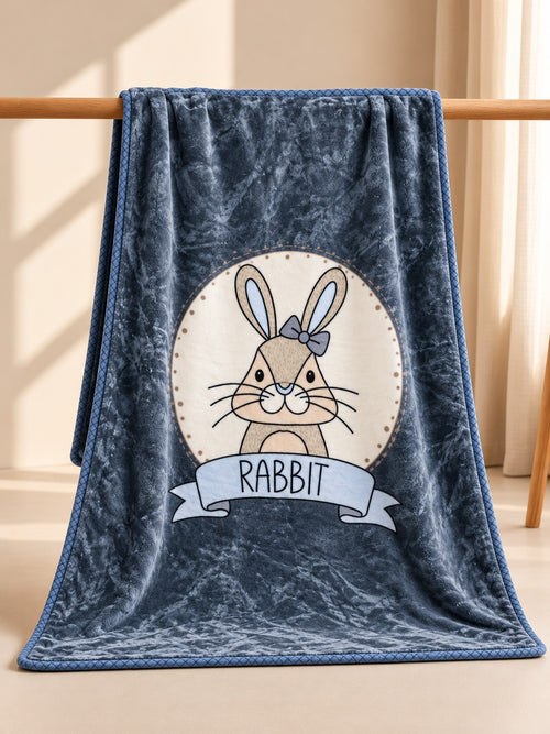 Cute Bunny Baby Soft Double-Ply Blanket
