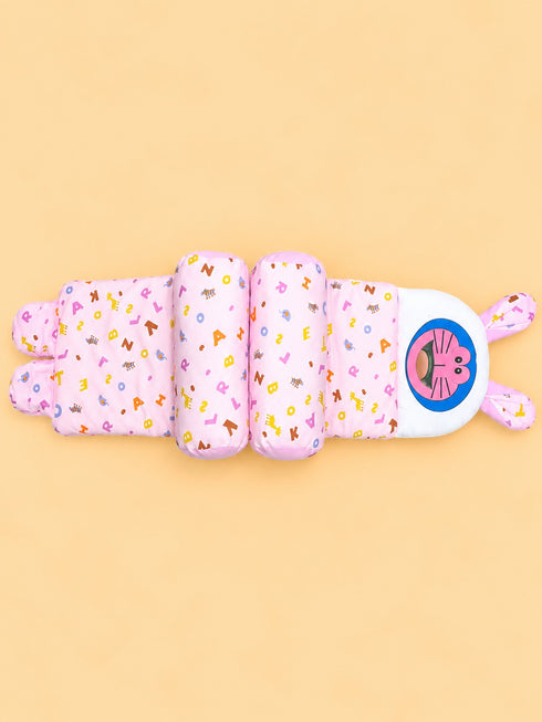 Alphabet Pattern Baby Adjustable Pillow (Pink)