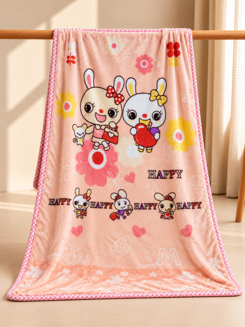 Bunny Bear Baby Soft Double-Ply Blanket