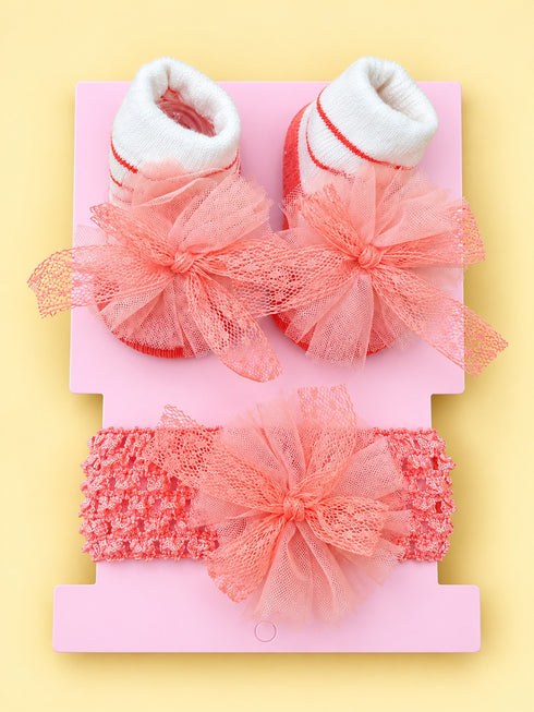 2-Pcs Baby Headband & Sock Gift Set