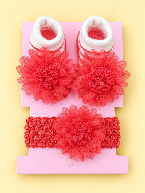 2-Pcs Baby Headband & Sock Gift Set
