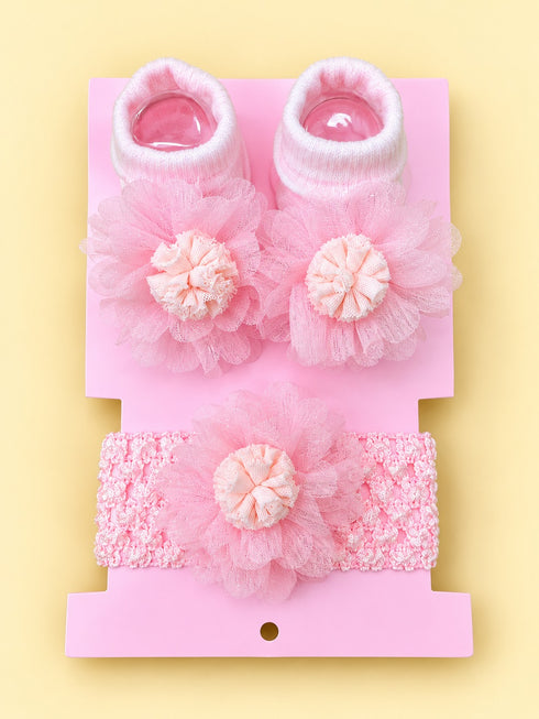 2-Pcs Baby Headband & Sock Gift Set