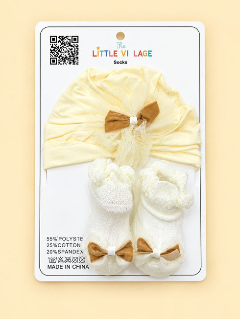 2-Pcs Baby Beanie & Socks Gift Set