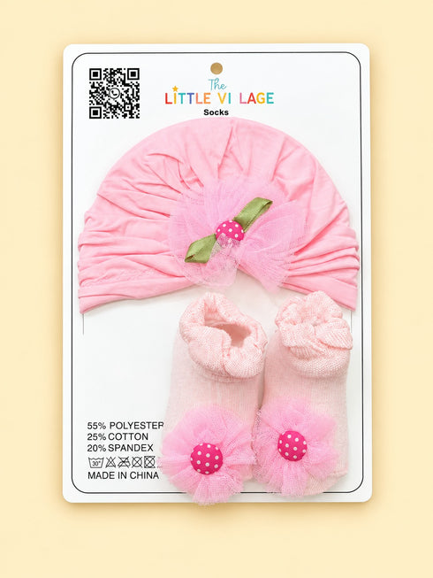 2-Pcs Baby Beanie & Socks Gift Set