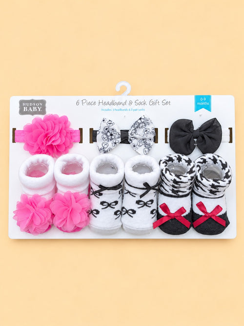 Baby 6-Pcs Headband & Sock Gift Set