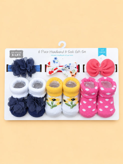 Baby 6-Pcs Headband & Sock Gift Set