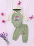 Pretty Girl Fleece Hooded Bodysuit Set