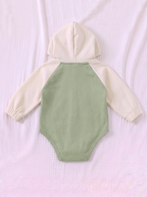 Pretty Girl Fleece Hooded Bodysuit Set