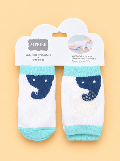 2-Pcs Baby Knee Pads & Socks Gift Set