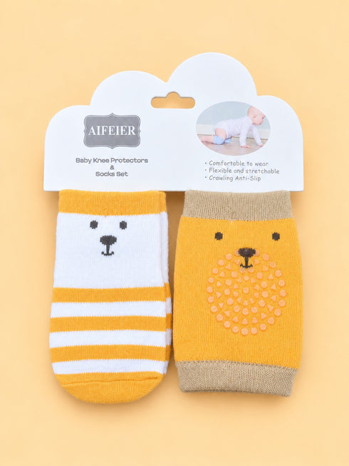 2-Pcs Baby Knee Pads & Socks Gift Set