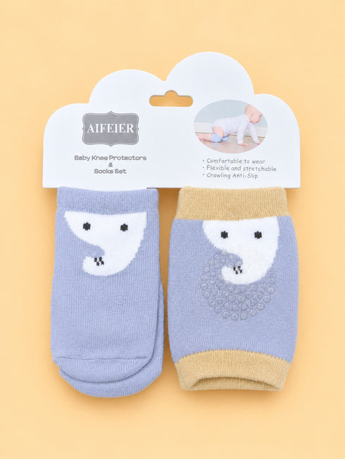 2-Pcs Baby Knee Pads & Socks Gift Set