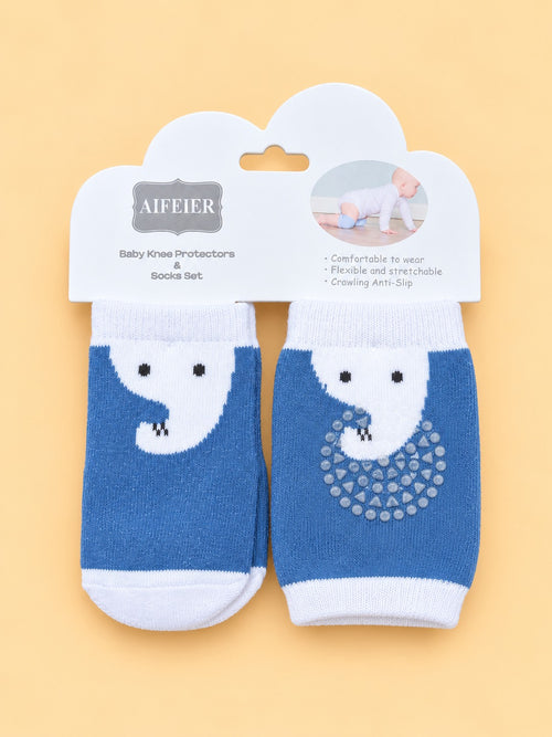 2-Pcs Baby Knee Pads & Socks Gift Set