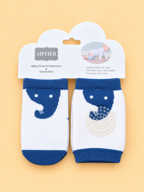 2-Pcs Baby Knee Pads & Socks Gift Set