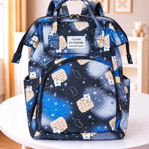 Bear Printed Baby Diaper Bag Backpack