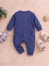 Playful Ribbed Henley Sleepsuit (Blue)