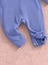 Playful Ribbed Henley Sleepsuit (Light Blue)