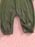 Butterfly Button-Down Ribbed Sleepsuit (Green)