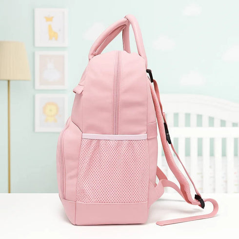 Morgan Quilted Diaper Backpack – Light Pink