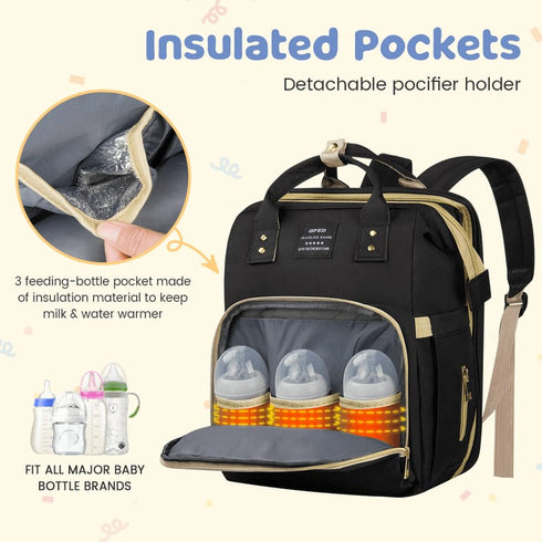 Ultimate Diaper Bag by Living Traveling Share – Black
