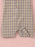 Mustard Brown Plaid Henley Romper