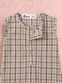 Mustard Brown Plaid Henley Romper