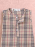 Beige Plaid Henley Romper