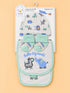 4-Pcs Baby Cap, Bib, Burp Cloth & Socks Gift Set
